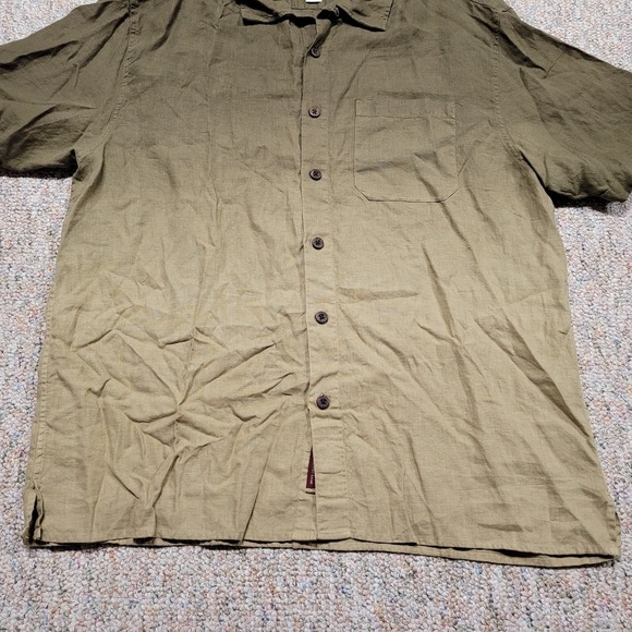 The Territory Ahead Shirt Mens XL Multi Fade Linen Button Up Short Sleeve Casual - Picture 3 of 12
